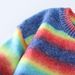 Sweater men's autumn and winter new style American rainbow stripe round neck loose casual pullover simple gradient_voghion.com