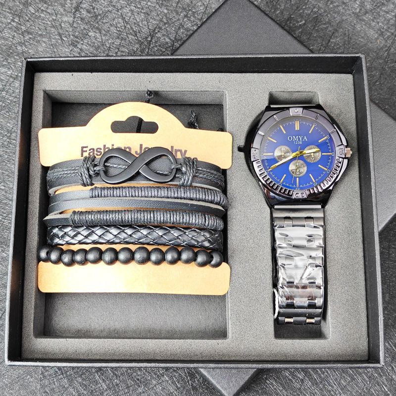 Waterdichte quartzhorloge heren armbandhorlogeset geschenkdoos_voghion.com