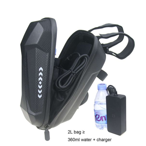 Scooter 2L Charger Storage Bag Car First Bag Folding Bicycle Handlebar Bag Balance Car EVA Hard Shell Front Bag_voghion.com