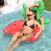 New Watermelon Ride Water Entertainment Recliner With Cup Holder Adult Pvc Swimming Ring Floating Bed Back Hammock_voghion.com