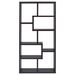 8-shelf Cappuccino Geometric Bookcase_voghion.com