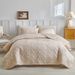 Double Sided Bedspreads - Soft Bed Summer Quilt Lightweight Bedspread- Modern Style Coverlet For All Season - 3 Piece (1 Quilt, 2 Pillow Shams)_voghion.com