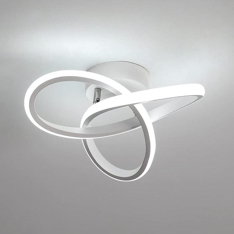 GOECO 22W 2475LM Aluminium LED Deckenleuchte, Weiß, 3000-6500K Dimmbar, Moderne Deckenlampe Für Wohnzimmer, Esszimmer, Innenbeleuchtung,25*25*10 CM_voghion.com