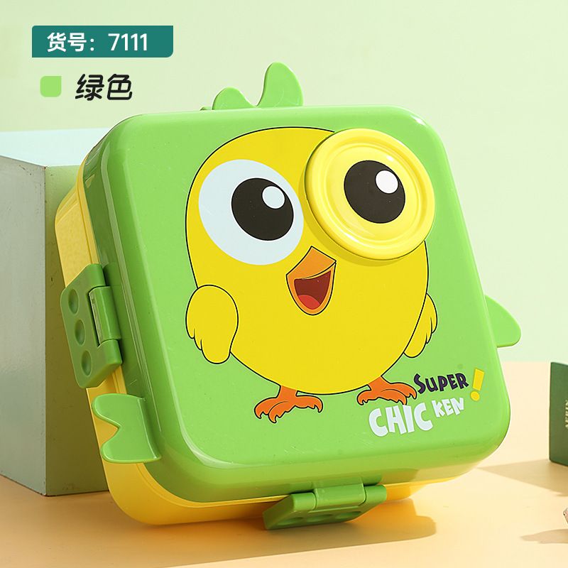 Cartoon kinder lunchbox studenten mit lebensmittel fach lunchbox mikrowelle heizung lunchbox kunststoff lunchbox großhandel_voghion.com