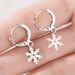 Orecchini placcati in argento S925 di alta qualità, orecchini a forma di fiocco di neve in stile foresta, orecchini dal temperamento elegante, gioielli femminili_voghion.com
