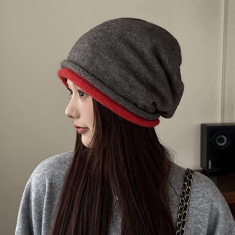 Cappello da donna in maglia double-face Blend, caldo cappello invernale_voghion.com