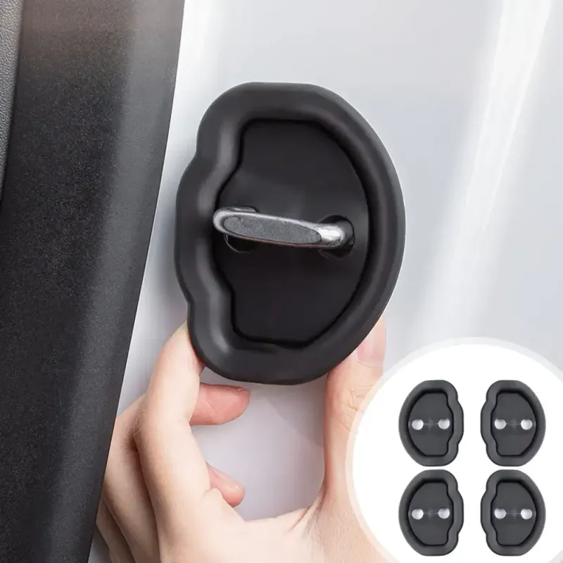 4pcs Mute Dumping Cushion Silikonska Ključavnica Zaponka Avtomobilska Vrata Zaščitna Prevleka Proti Trku za Tesla 3 Model Y_voghion.com