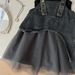 Mutter & Kinder Mädchen Anzug Sommer Neue Koreanische Version Denim Mesh Kleid + Weste Prinzessin Zwei Stück Anzug_voghion.com