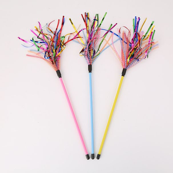 Pet New Color Strips Teaser Wand Cat Toys_voghion.com