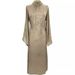 Muslimische Damenbekleidung aus Dubai, marokkanische Kleidung aus dem Nahen Osten, glänzendes goldenes langes Abaya-Kleid, auf Lager_voghion.com