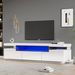 TV-Schrank Weiß 160x42cm con 16 colori LED, 3 luci per 70 pollici_voghion.com
