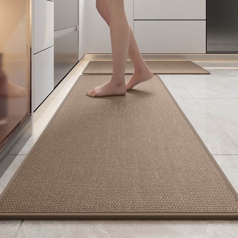 Tapis de sol spécial de cuisine à motif tissé, antidérapant, lavable, pour porte d'entrée, absorbant, épais, résistant à la saleté_voghion.com