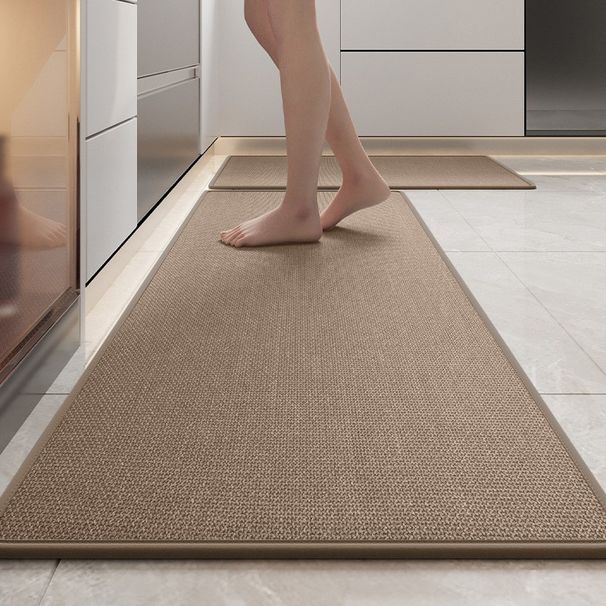 Tapis de sol spécial de cuisine à motif tissé, antidérapant, lavable, pour porte d'entrée, absorbant, épais, résistant à la saleté_voghion.com