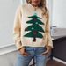 Gemütlicher Weihnachtsbaum-Strickpullover für Damen – Übergroßer Rundhalspullover für die Feiertage, weiche Polyestermischung, lässige Wintermode_voghion.com