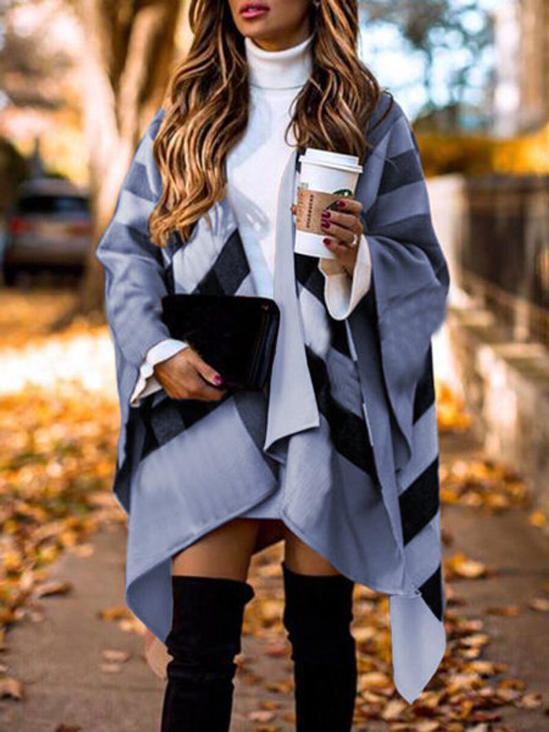 Chemisier à carreaux pour femmes, cape, écharpe, cape élégante_voghion.com