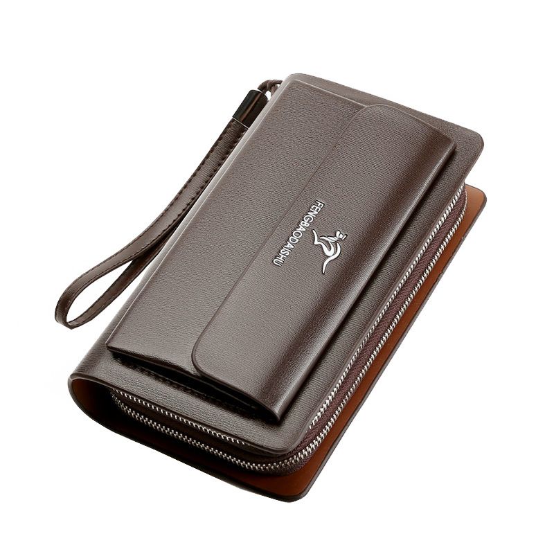 Herrentaschen Herrenhandtasche Business-Clutch Herren-Clutch mit Doppelreißverschluss und großer Kapazität Handytasche mit mehreren Kartenfächern_voghion.com