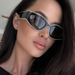 LazyZoom European American Retro Cat Eye Color Matching Men's And Women's Round Slimming Hip-hop Disco Catwalk Sunglasses Concave_voghion.com