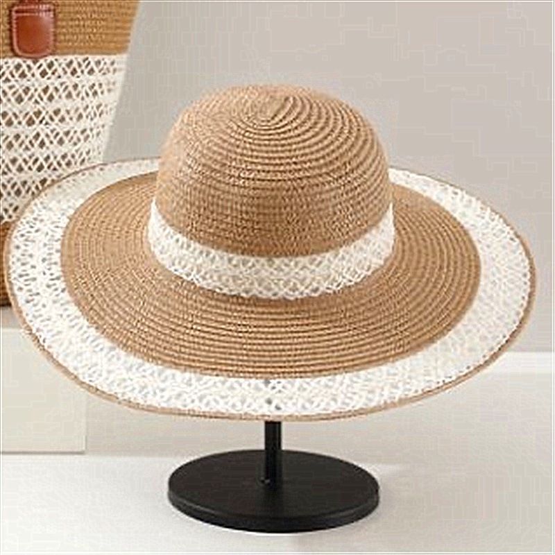 Γυναικείες τσάντες Tote, υφαντή τσάντα από άχυρο, τσάντα ταξιδιού, καπέλο με μεγάλο γείσο, μικρό ψάθινο καπέλο που δείχνει το πρόσωπο, καπέλο ηλίου_voghion.com