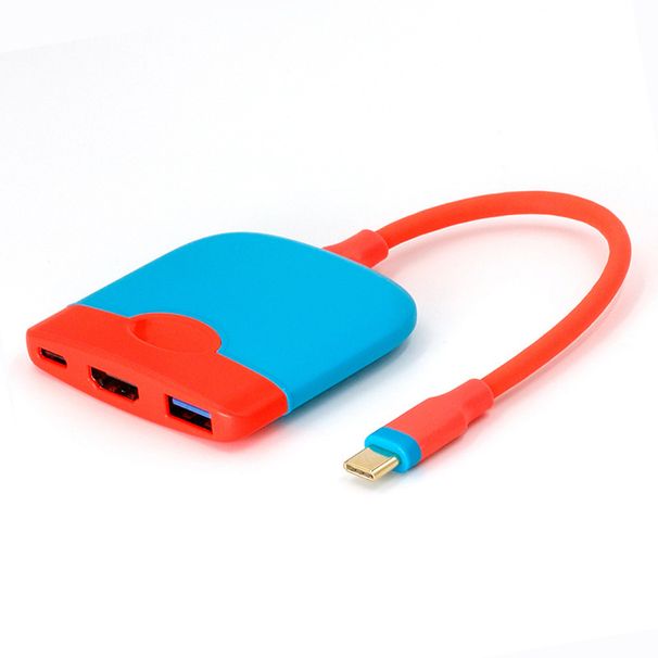 Adequado para Nintendo Type-C Três em Um Switch Dock Base Portátil Conversor HD Hub_voghion.com