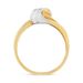 10K Yellow and White Gold 1.00 Cttw Round And Baguette-Cut Diamond Accent Bypass Ring (H-I Color, I2-I3 Clarity)_voghion.com