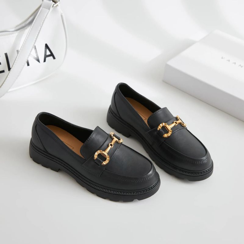 Mocassini da donna, nuovi di zecca, con plateau e suola spessa, con catena in metallo, scarpe eleganti da infilare_voghion.com