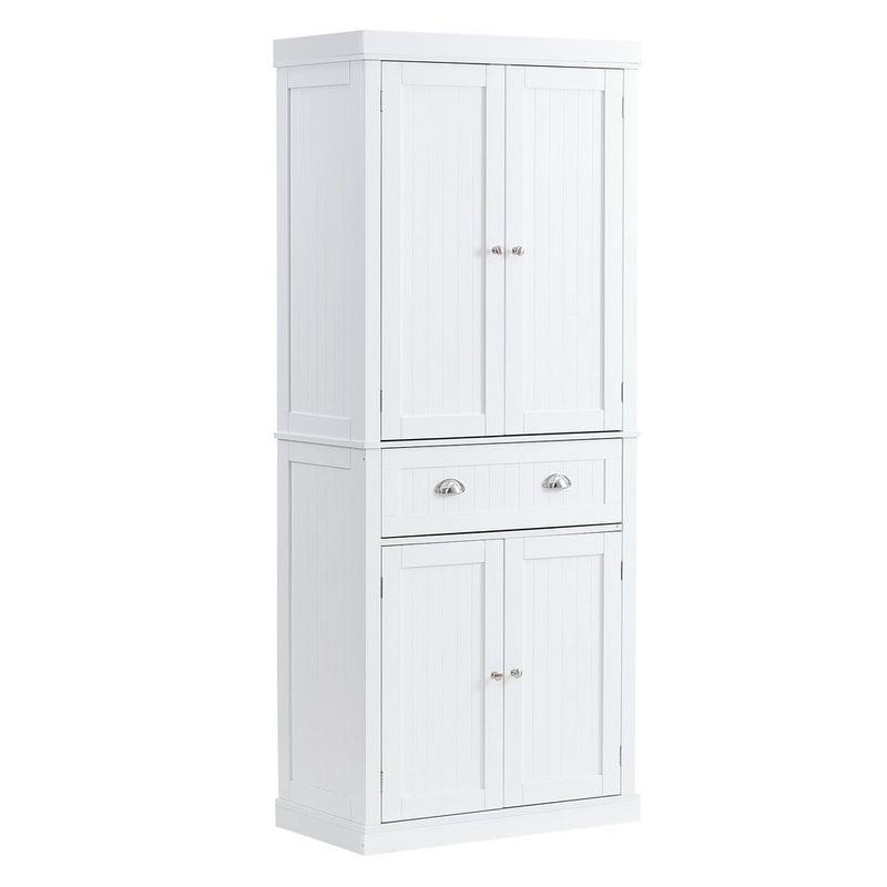 72' Kitchen Pantry Storage Cabinet, Freestanding Utility Cabinets With Doors, Drawer And 3 Adjustable Shelves, Tall Food Buffet Pantries For Kitche_voghion.com