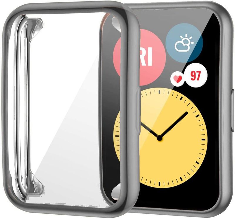 Housse pour Huawei Watch fit 2 étui Smartwatch plaqué accessoires TPU pare-chocs protecteur d'écran tout autour Huawei Watch fit/nouveau boîtier_voghion.com