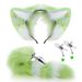 Yanse Sexy Peloso Orecchie di Gatto Colorate Coda di Volpe Lunga in Acciaio Inox Plug in Metallo Set Erotico Cosplay Lesbico Sesso Anale Plug per Donna_voghion.com
