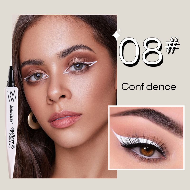 Ultra-fine refill brush, matte quick-drying, not easy to smudge, colored eyeliner_voghion.com