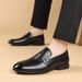 Euro Step 2025 New Autumn Casual Loafers Top Layer Cowhide Business Leather Slip-On High-End British Style Men's Shoes_voghion.com