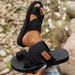 Sommer Neue Plus Size Damen Flache Zehenring Sandalen Bequeme atmungsaktive Strandpantoffeln für Frauen_voghion.com