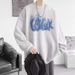 Sweat-shirt américain à col rond pour hommes, nouvelle version coréenne printemps-automne 2025, ample et décontracté_voghion.com