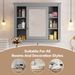 35'' X 28'' Wall Mounted Bathroom Storage Cabinet, Medicine Cabinet, Modern Bathroom Wall Cabinet With Mirror, Mirror Cabinet With 6 Open Shelves (N_voghion.com