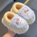 Mother & Kids Kids Winter Slippers With Plush Lining, Non-Slip Sole, Cute Animal Design - Unisex Toddler To Big Child Indoor/Outdoor Cozy Footwear_voghion.com