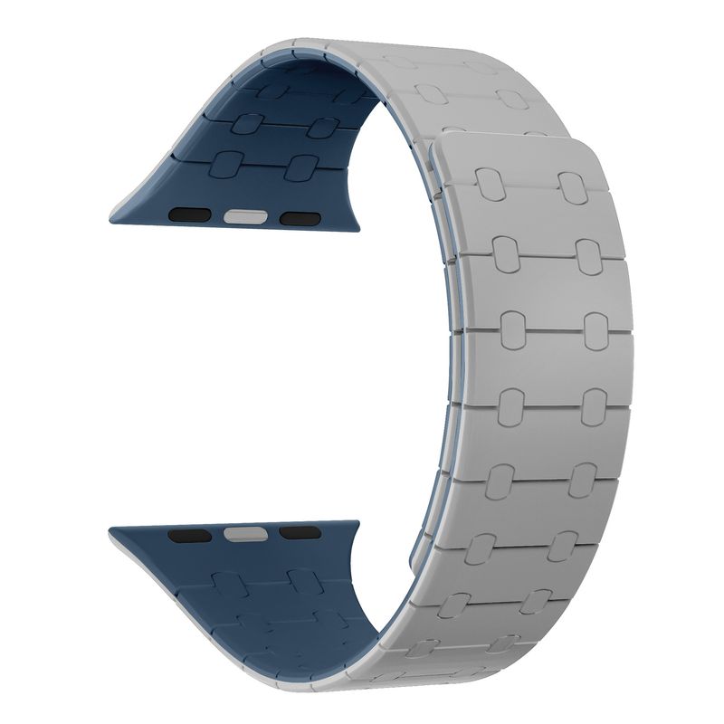 Applicable To AppleWatch Applewatch 987654 Iwatch Ultra Contrast Color Silicone Magnetic Strap_voghion.com