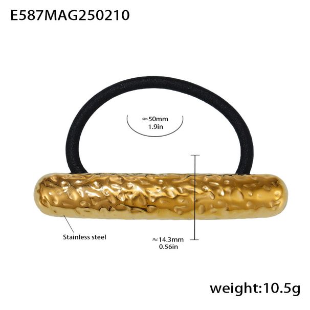 Fascia per capelli con chignon, design minimalista e accattivante, con croce in metallo, fascia per capelli, fascia per capelli con coda di cavallo di alta qualità_voghion.com