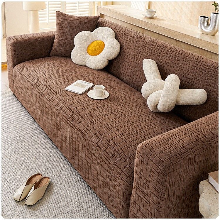 Fashion Chenille Sofa Slipcover – Full Coverage Anti-Slip Sectional Couch Cover (Modern Minimalist, 6 Colors, 5 Sizes, Machine Washable)​_voghion.com