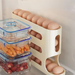 Rolling Storage Kitchen Multi-layer Slanted Automatic Turner Refrigerator Side Door Egg Tray Fresh-keeping Box_voghion.com