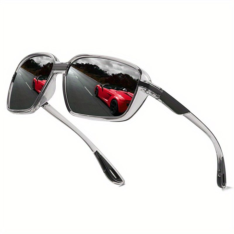 A pair of men's riding style square sports sunglasses, polarized, for driving and fishing_voghion.com