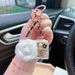 Portachiavi per auto con ciondolo per borsa creativo personalizzato modello di telefono Camellia alla moda per donne_voghion.com