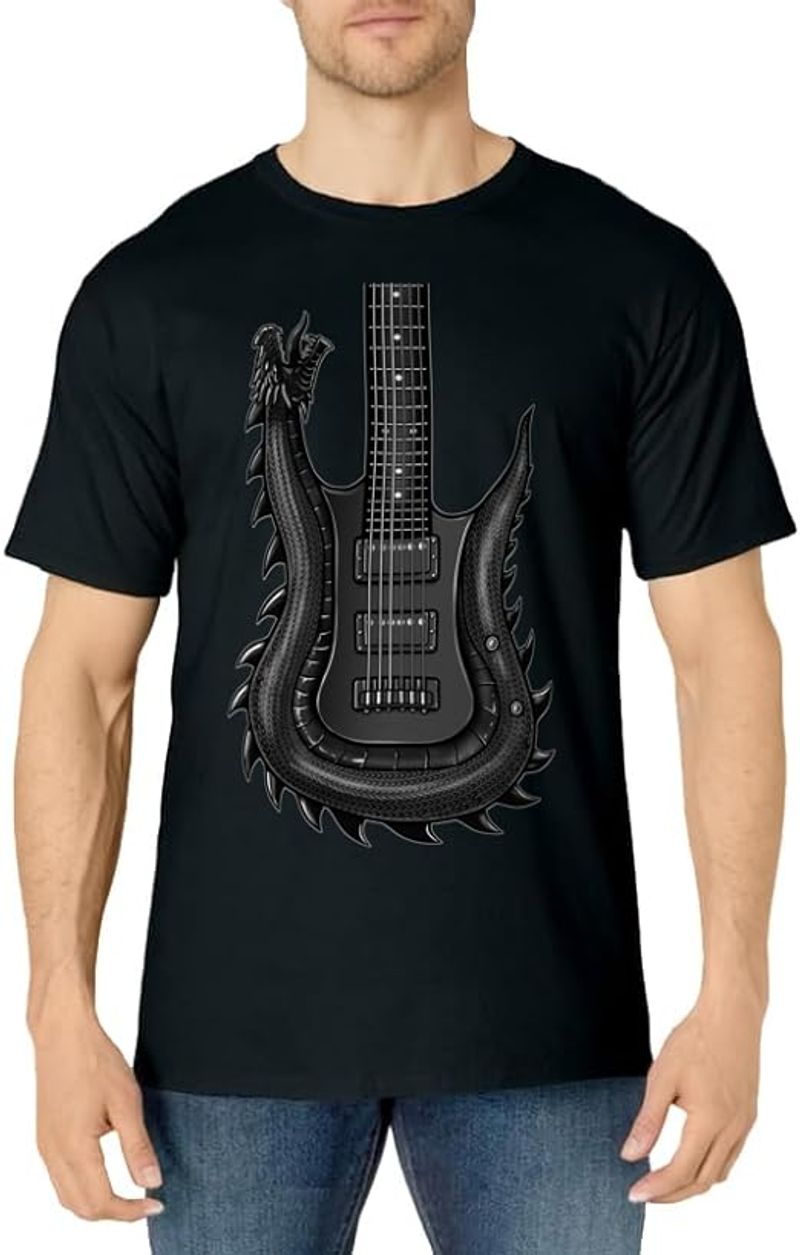 Band Rock And Roll - Dragon Guitar Concert Graphic Tees T-Shirt_voghion.com