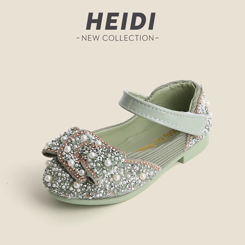 Children's Dance Shoes Color Diamond Little Girl Performing Shoes Bow Baby Single Shoes_voghion.com