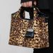 Dame Bucket Bag Vintage Leopard Print Hottie Style Tote Bucket Bag Ruskind Flannel Mother-Shoulder Crossbody Taske_voghion.com