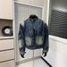 Men's Clothing Men's Distressed Denim Jacket Punk Style Short Biker Jacket With Asymmetric Zip & Washed Effect, Oversized Fit For Streetwear_voghion.com