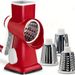 1 Set, Rotary Cheese Grater With Handle, Vegetable Grater, Cheese Shredder, Vegetable Slicer Grater For Kitchen, Cutter With 3 Changeable Blades_voghion.com