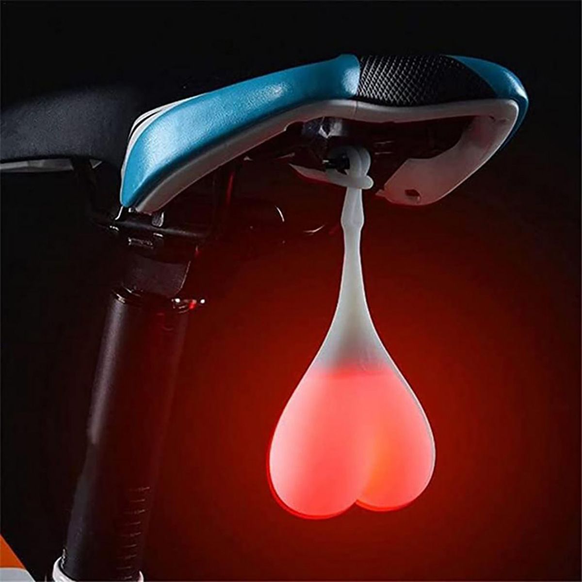 Bicycle Tail Night Riding Mountain Bike Silicone Egg Creative Heart Warning Light_voghion.com