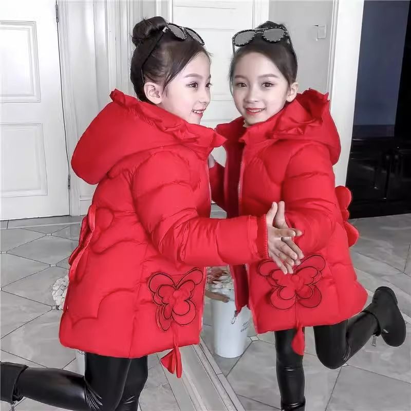 Mother & Kids ​Girls' Winter Coat With Hood – Warm Long Padded Jacket For Toddlers & Kids (3-8 Years), Soft Polyester Shell, Lightweight & Stylish_voghion.com