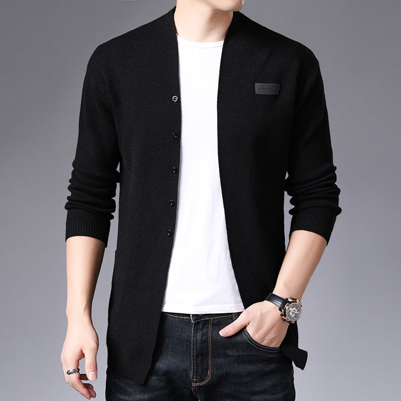 Men's Clothing Sweater Knitted Jacket Thin Knitted Sweater _voghion.com