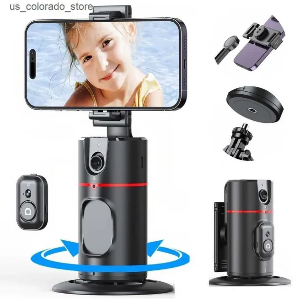 Suporte para celular com rotação de 360 graus, rastreamento automático, tripé móvel remoto para vídeo ao vivo, vlog L240910_voghion.com