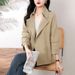 Advanced Khaki Short Casual Windbreaker For Women, Autumn New Loose And Versatile Small Thin Jacket_voghion.com